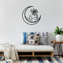 Wallity Sea Sand Surf - 450 Escultura de pared negra